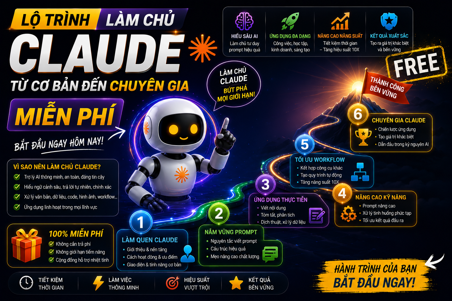 Lộ trình làm chủ Claude AI